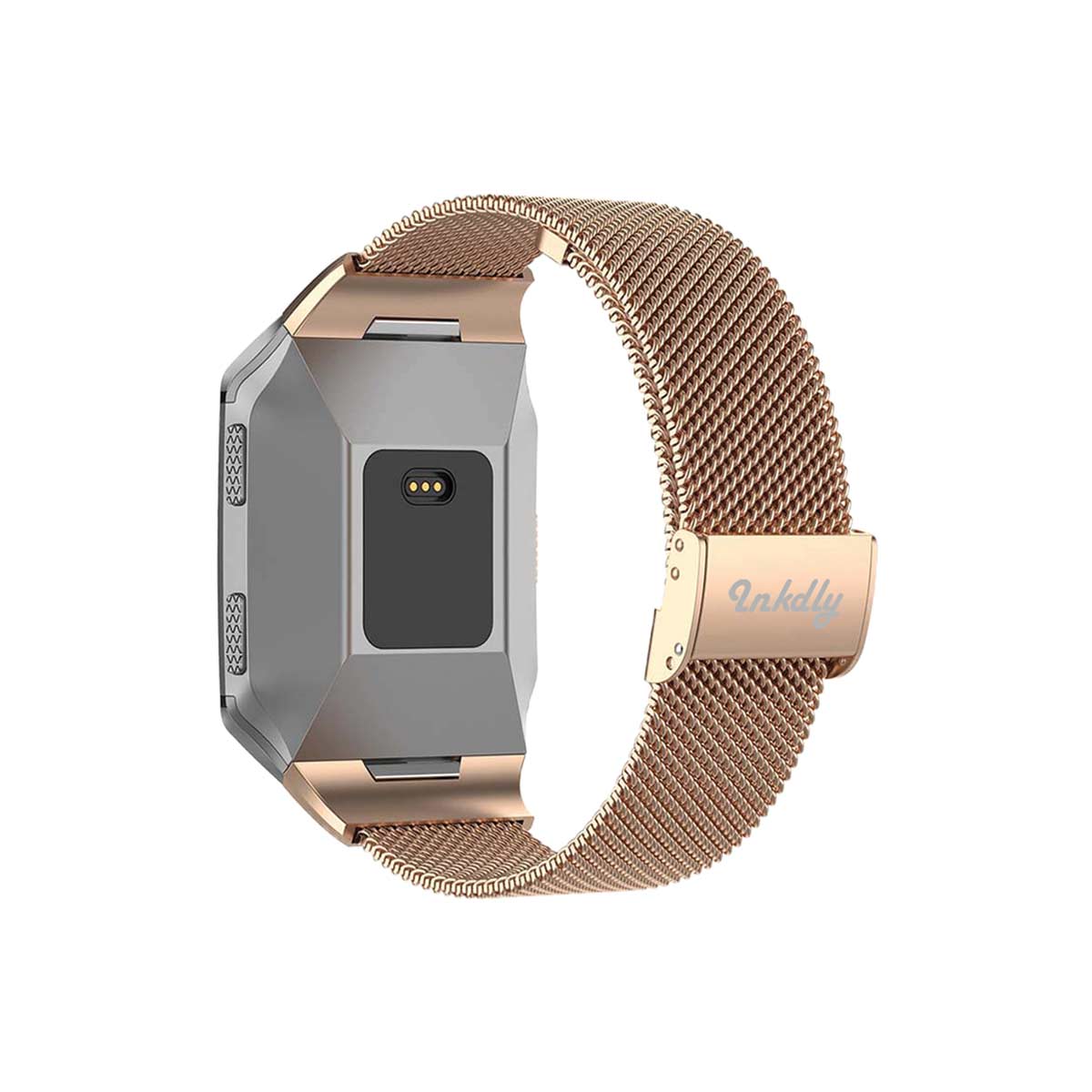 Milanese Fitbit Ionic Band Replacement Quick Release Traditional Rose Gold  