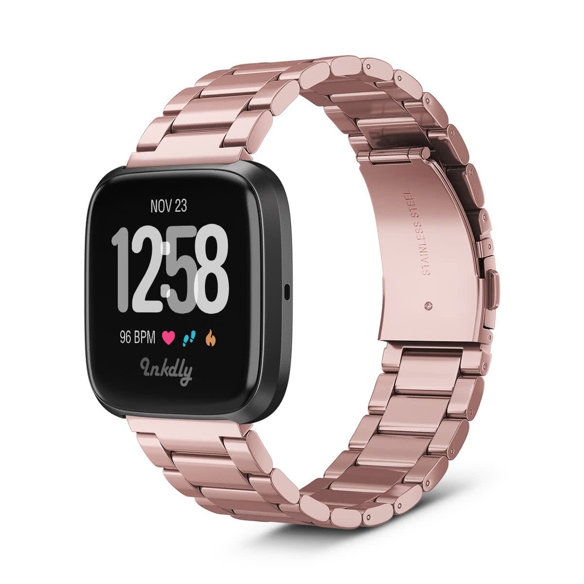 Premium Stainless Link Band for Fitbit Versa Versa Boss