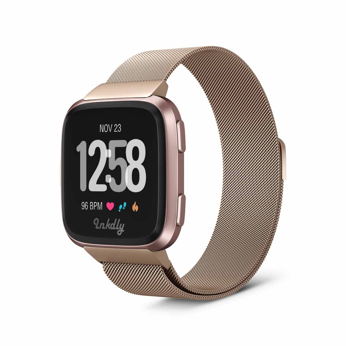 Milanese Fitbit Versa & Versa 2 Band Replacement Magnetic Lock Traditional Rose Gold  