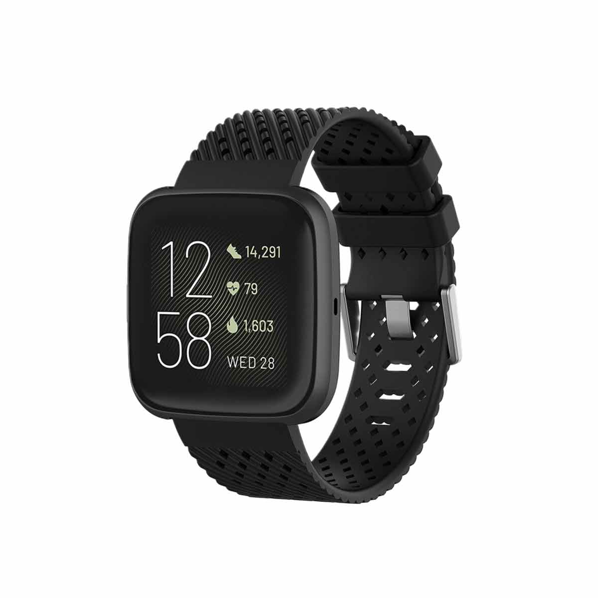 Airvent Sports Fitbit Versa & Versa 2 Bands Replacement Straps Small Black 