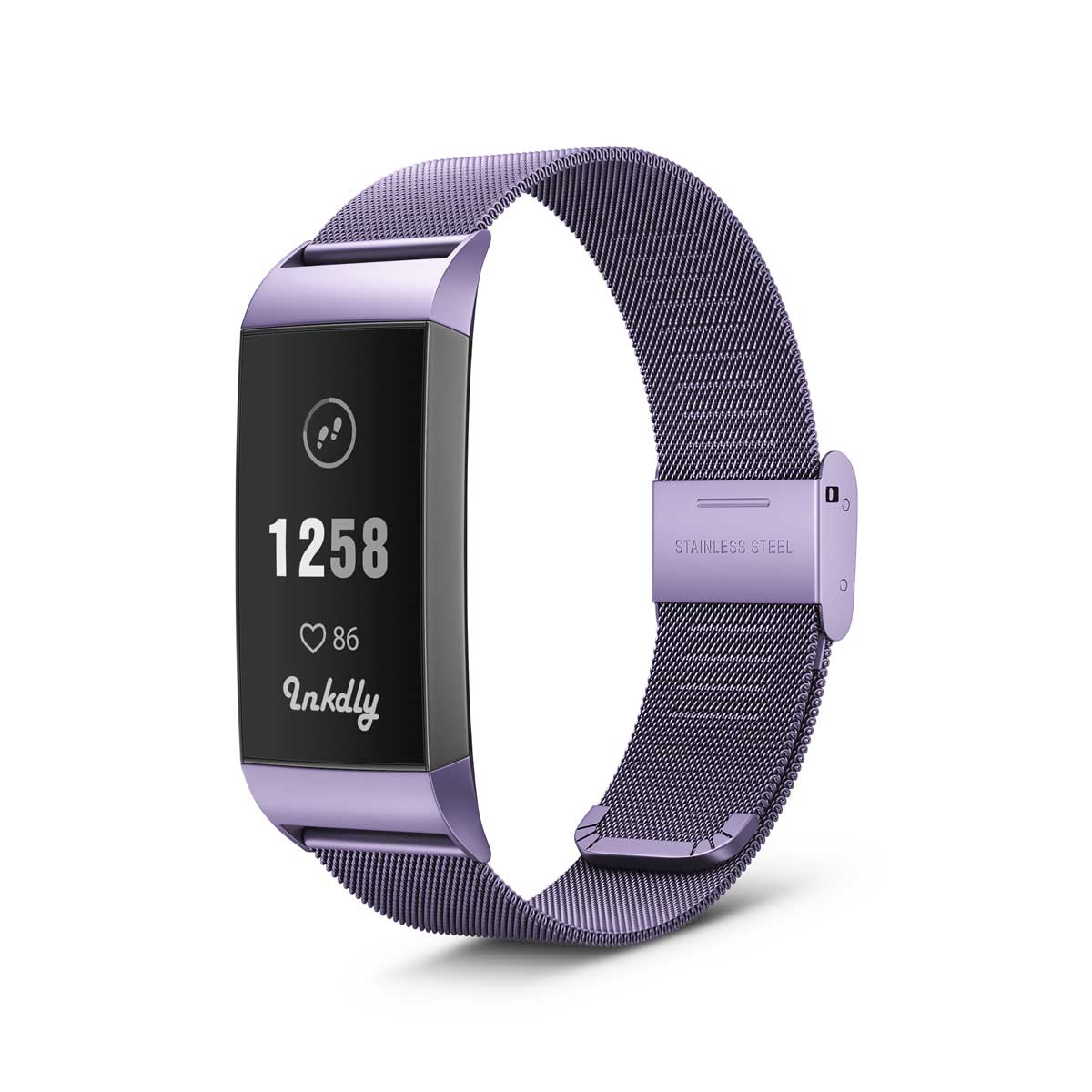 Milanese Fitbit Charge 3 & Charge 4 Band Replacement Quick Release Light Purple  