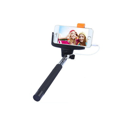 Selfie Stick MonoPole with Camera Button For Apple iPhone 4 5s 6 7 8 X Plus Black  