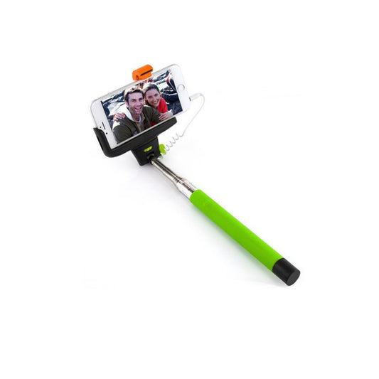 Selfie Stick MonoPole with Camera Button For Apple iPhone 4 5s 6 7 8 X Plus Green  