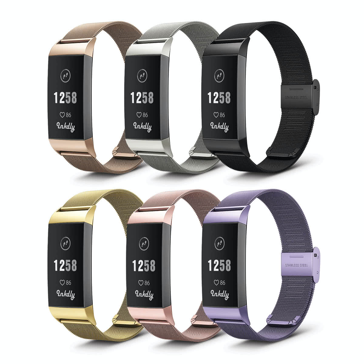 Milanese Fitbit Charge 3 & Charge 4 Band Replacement Quick Release   