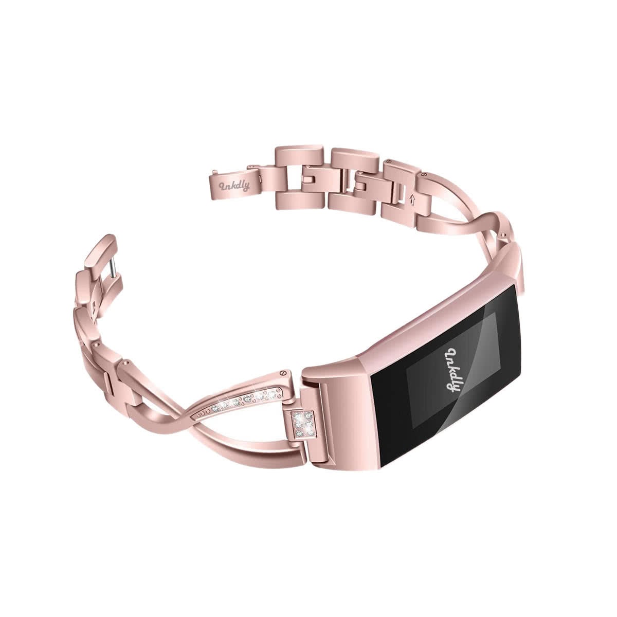Luxe Fitbit Charge 3 & Charge 4 Band Stainless Bangle Special Edition Rose Gold  