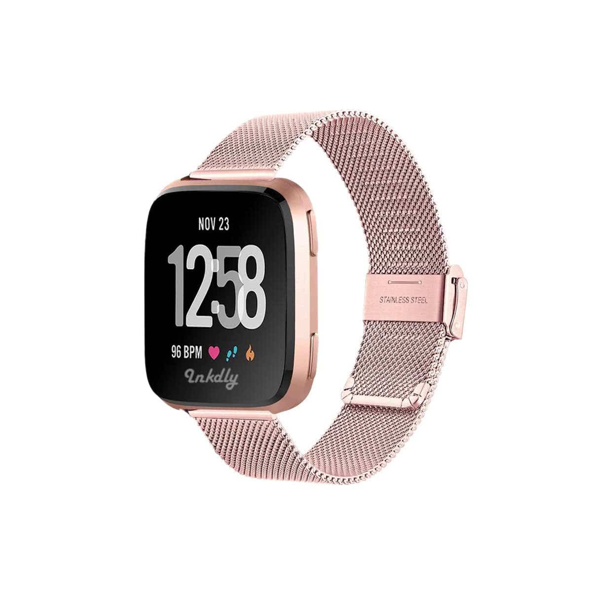 Milanese Fitbit Versa & 2 Band Replacement Quick Release Special Edition Rose Gold  
