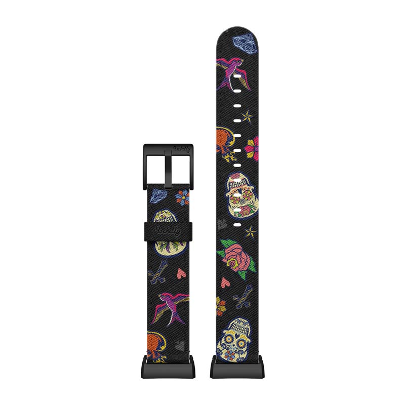 Inkdly Fitbit Charge 3 & Charge 4 Band - Sugar Skulls   