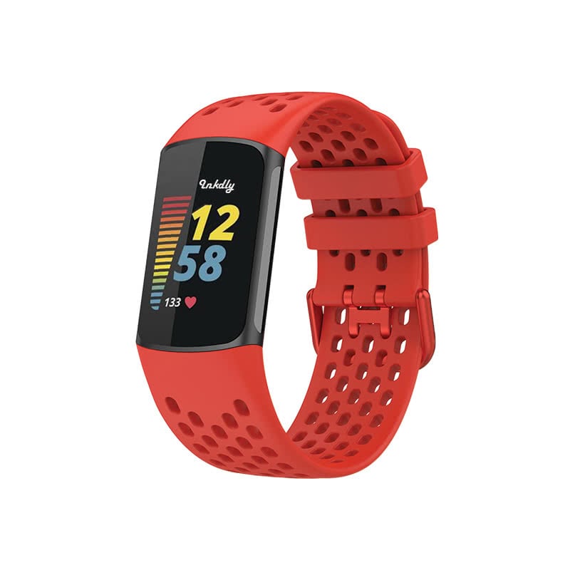 AirVent Fitbit Charge 5 Bands Replacement Sports Strap Red  