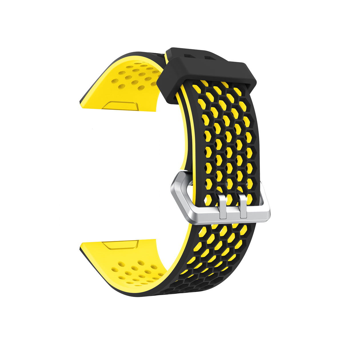 Airvent Fitbit Ionic Sports Band Replacement Strap Small Black + Yellow Vents 