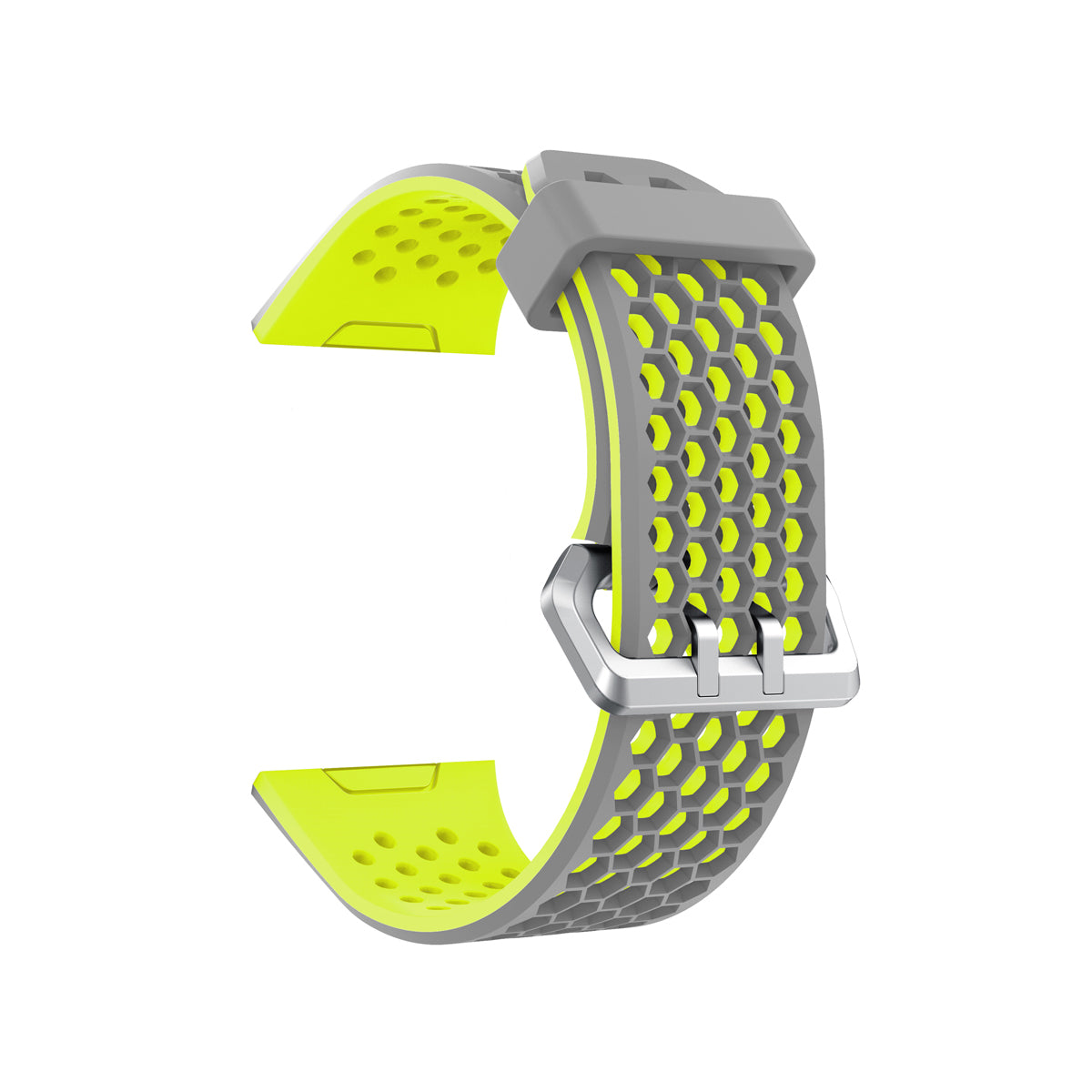 Airvent Fitbit Ionic Sports Band Replacement Strap Small Grey + Yellow Vents 