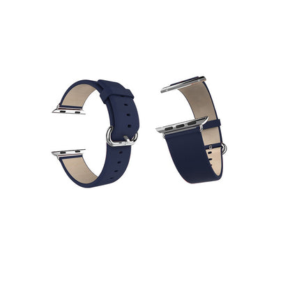 Classic Leather Apple Watch Bands Replacement Strap 42MM/44MM/45MM Navy 