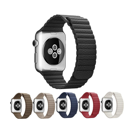 Magnetic Leather Loop Apple Watch Bands Replacement Strap   