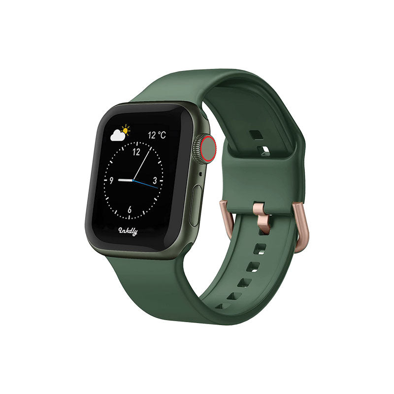 Sport Apple Watch Bands with Rose Gold Buckle 42mm/44mm/45mm Army Green 