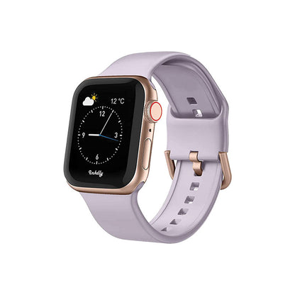 Sport Apple Watch Bands with Rose Gold Buckle 42mm/44mm/45mm Brick Cyan 