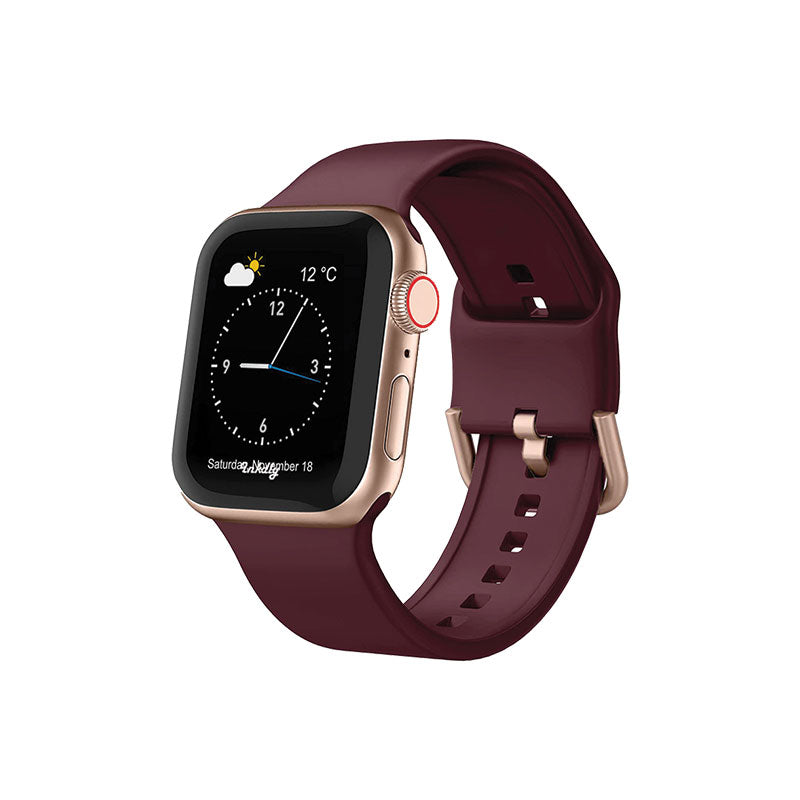Stylish Sport Apple Watch Bands with Elegant Rose Gold Buckle