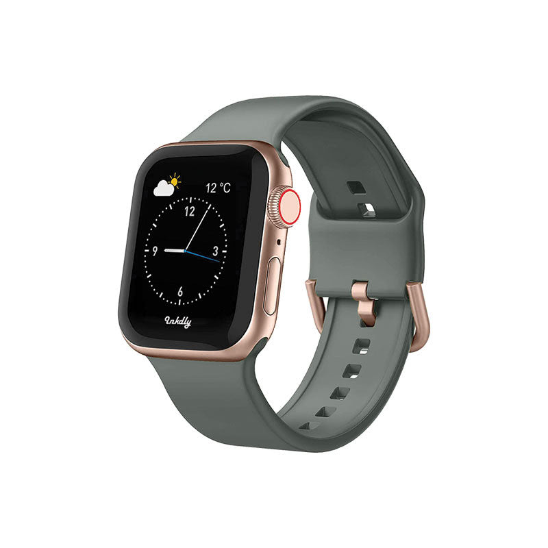 Sport Apple Watch Bands with Rose Gold Buckle 42mm/44mm/45mm Olive Green 