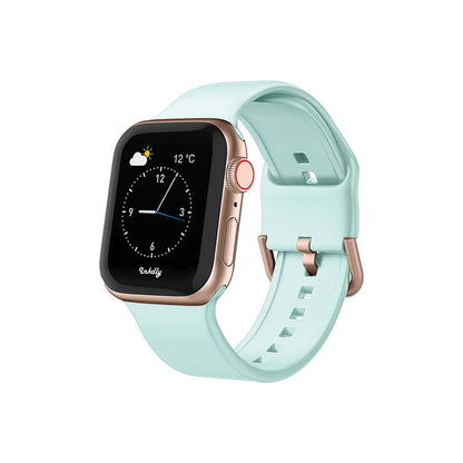 Sport Apple Watch Bands with Rose Gold Buckle 42mm/44mm/45mm Teal 