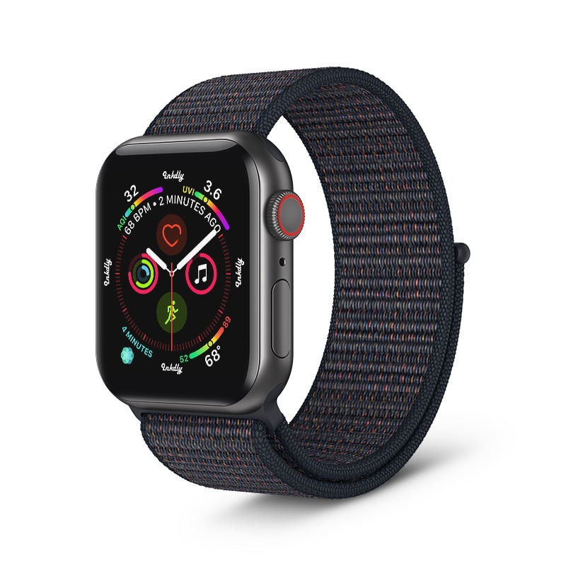 Apple Watch Sports Loop Band Replacement Strap 38MM/40MM/41MM Black 