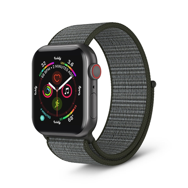 Apple watch dark shop olive sport loop