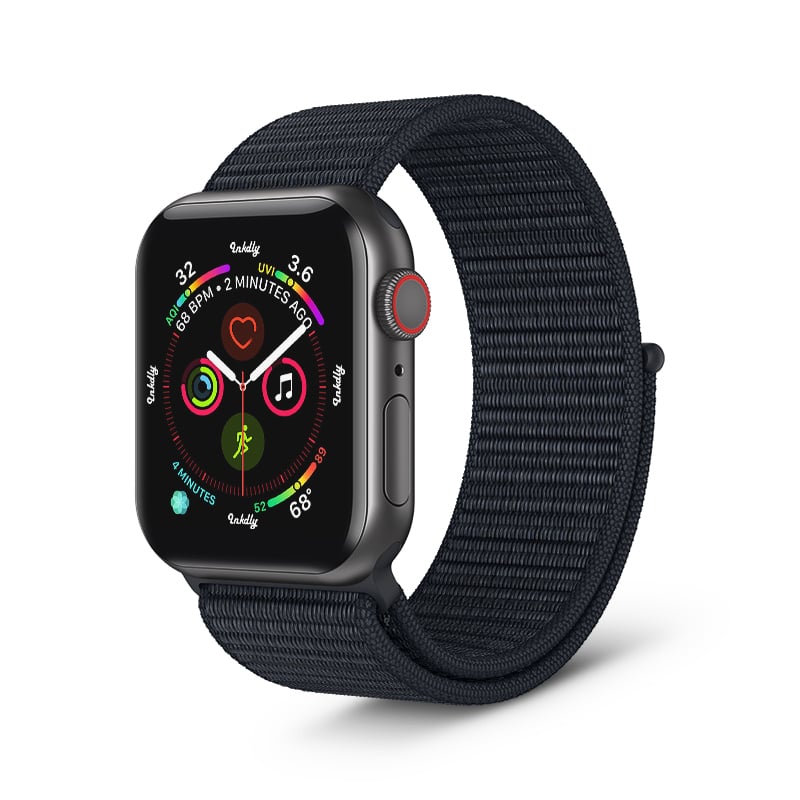 Apple Watch Sports Loop Band Replacement Strap 38MM/40MM/41MM Deep Black 