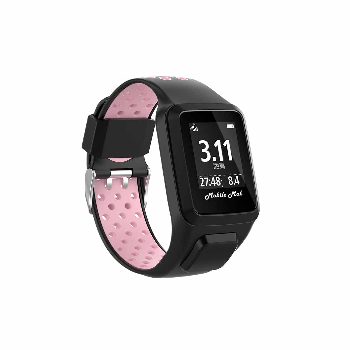 Airvent TomTom Runner 2 & 3 Bands Replacement Straps Black + Pink Vents  