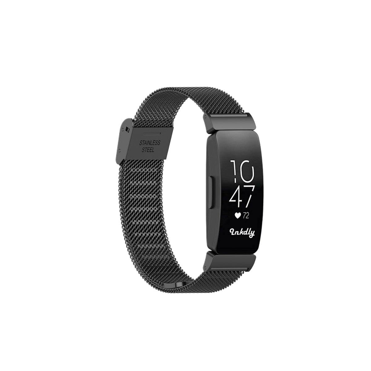 Milanese Fitbit Inspire & Inspire HR Band Replacement Quick Release Black Night  