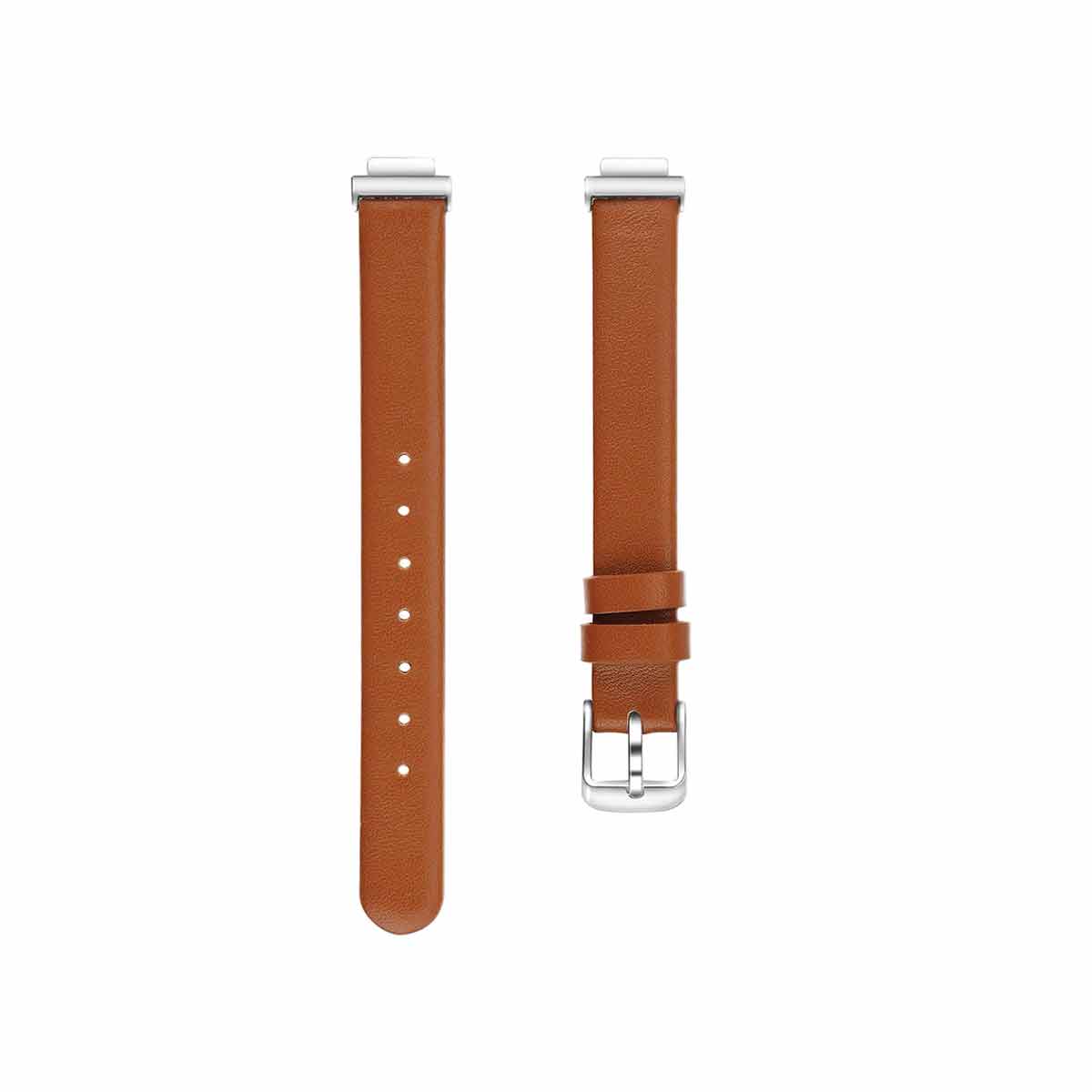 Leather Fitbit Inspire & Inspire HR Bands Replacement Strap Small Light Brown 