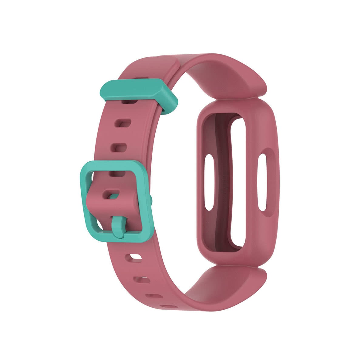 Fitbit Ace 3 Bands Replacement Straps with Buckle (Kids size) Watermelon + Green Buckle  