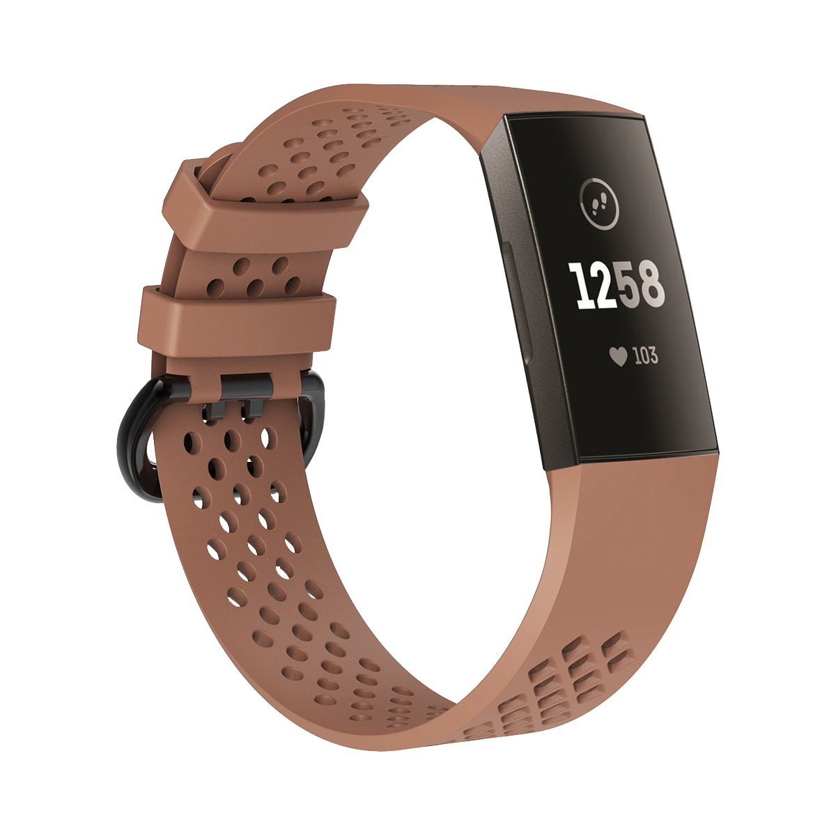 AirVent Fitbit Charge 3 & Charge 4 Bands Replacement Sports Strap Small Brown 