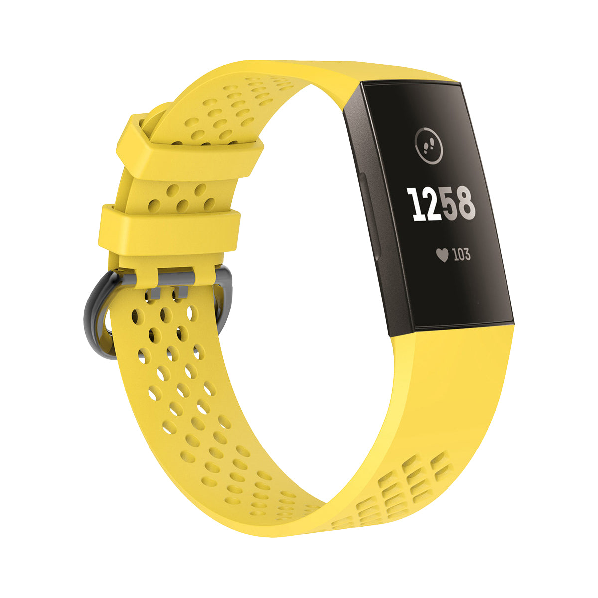 AirVent Fitbit Charge 3 & Charge 4 Bands Replacement Sports Strap Small Yellow 