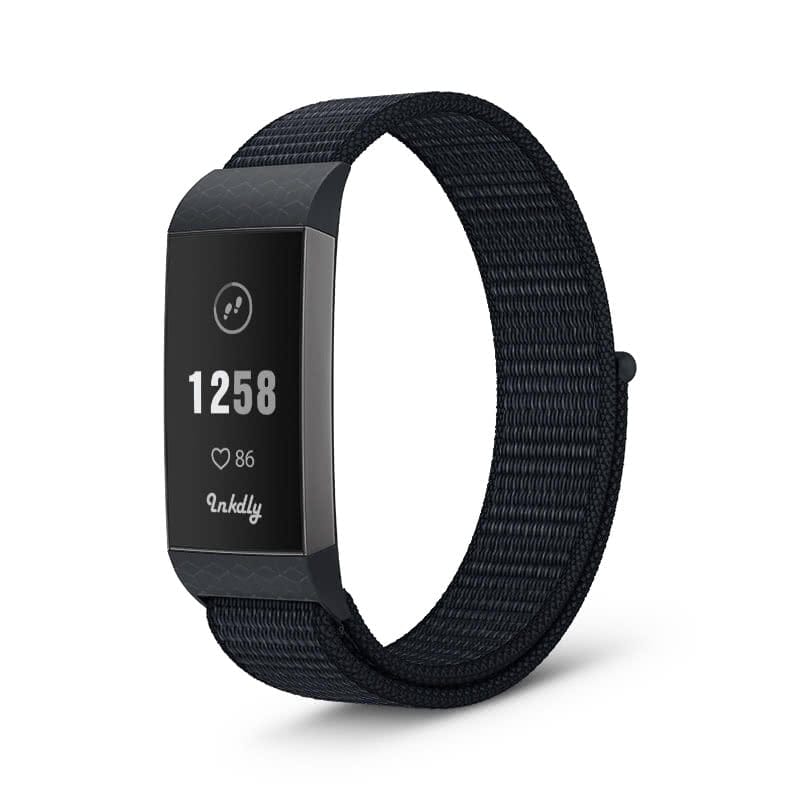 Sports Loop Fitbit Charge 3 & Charge 4 Band Replacement Strap Black  