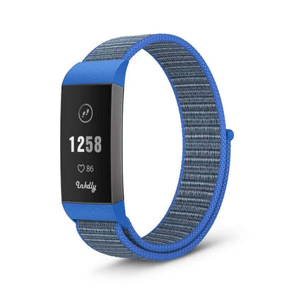 Sports Loop Fitbit Charge 3 & Charge 4 Band Replacement Strap Lake Blue  