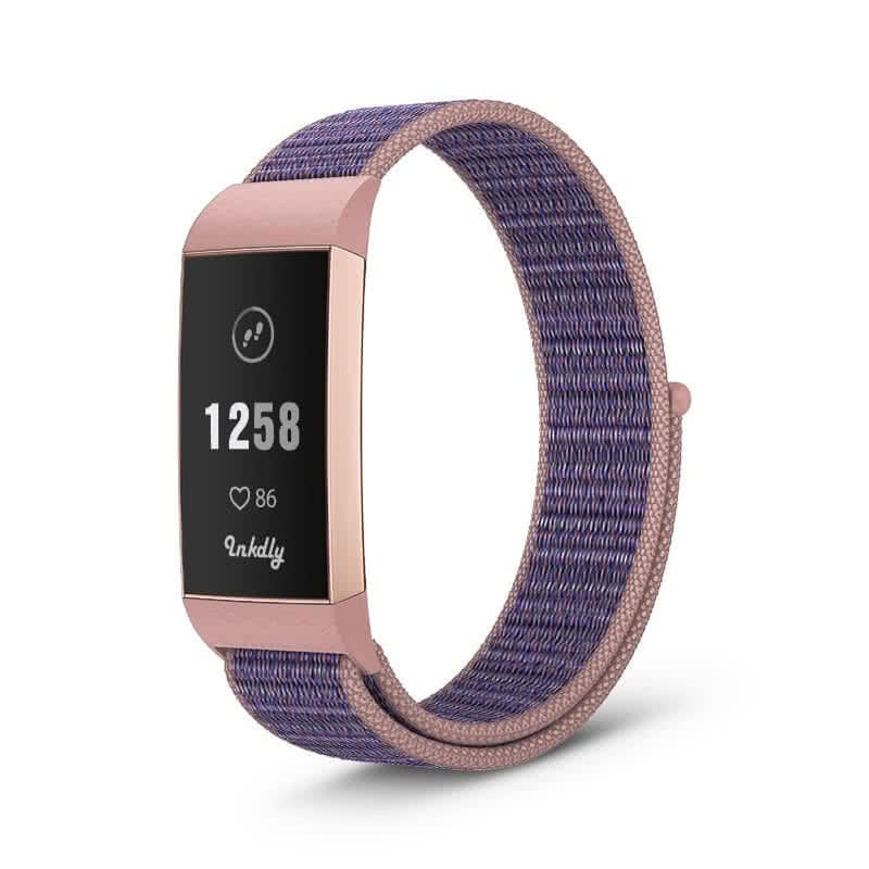 Sports Loop Fitbit Charge 3 & Charge 4 Band Replacement Strap Pink Sand  