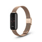 Milanese Fitbit Luxe Band with Quick Release Traditional Rose Gold  