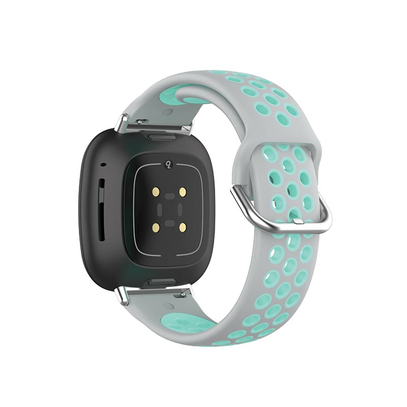 AirVent Fitbit Versa 3 & Sense Sports Bands Grey + Teal Vents  