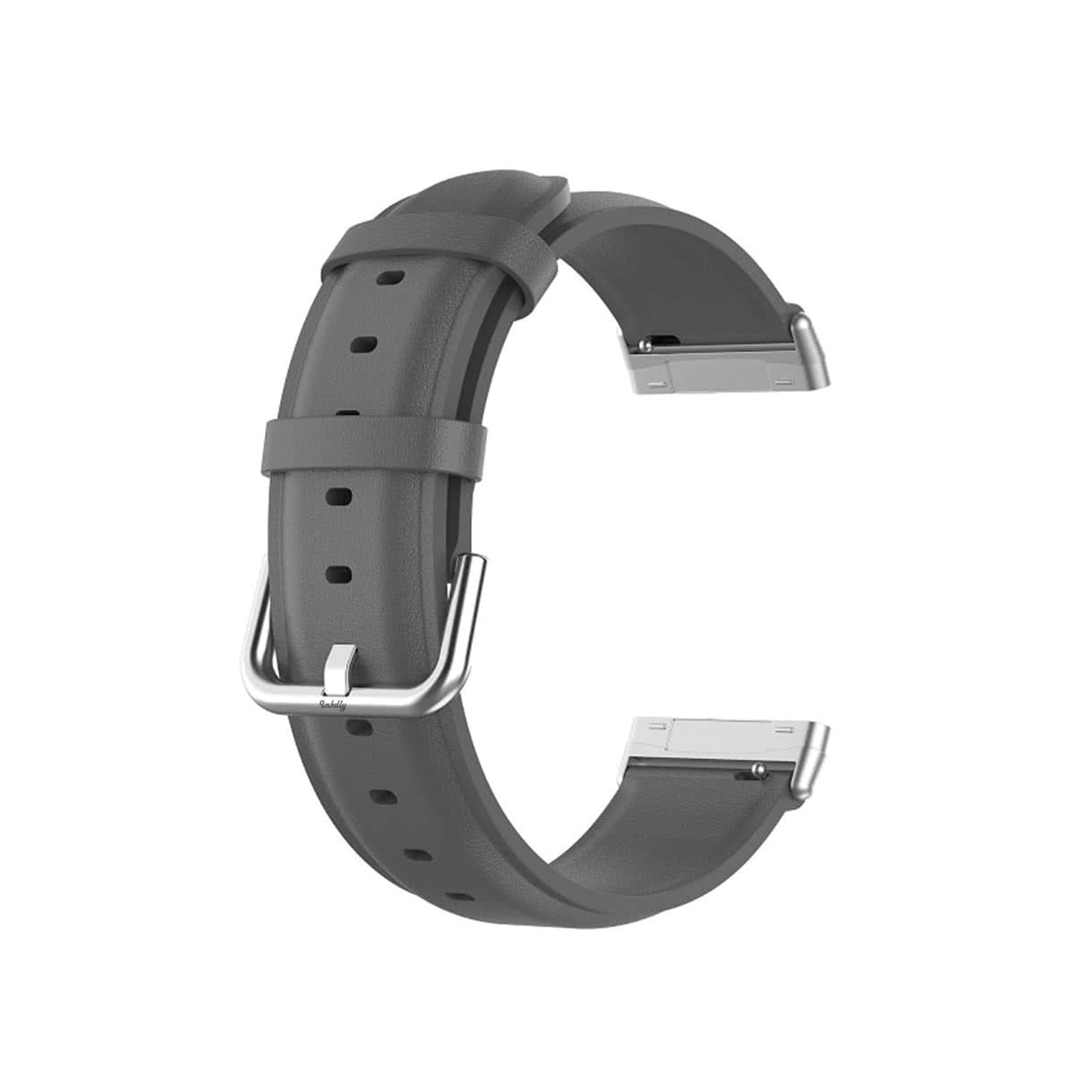 Leather Fitbit Versa 3 & Sense Band Replacement Strap Grey  