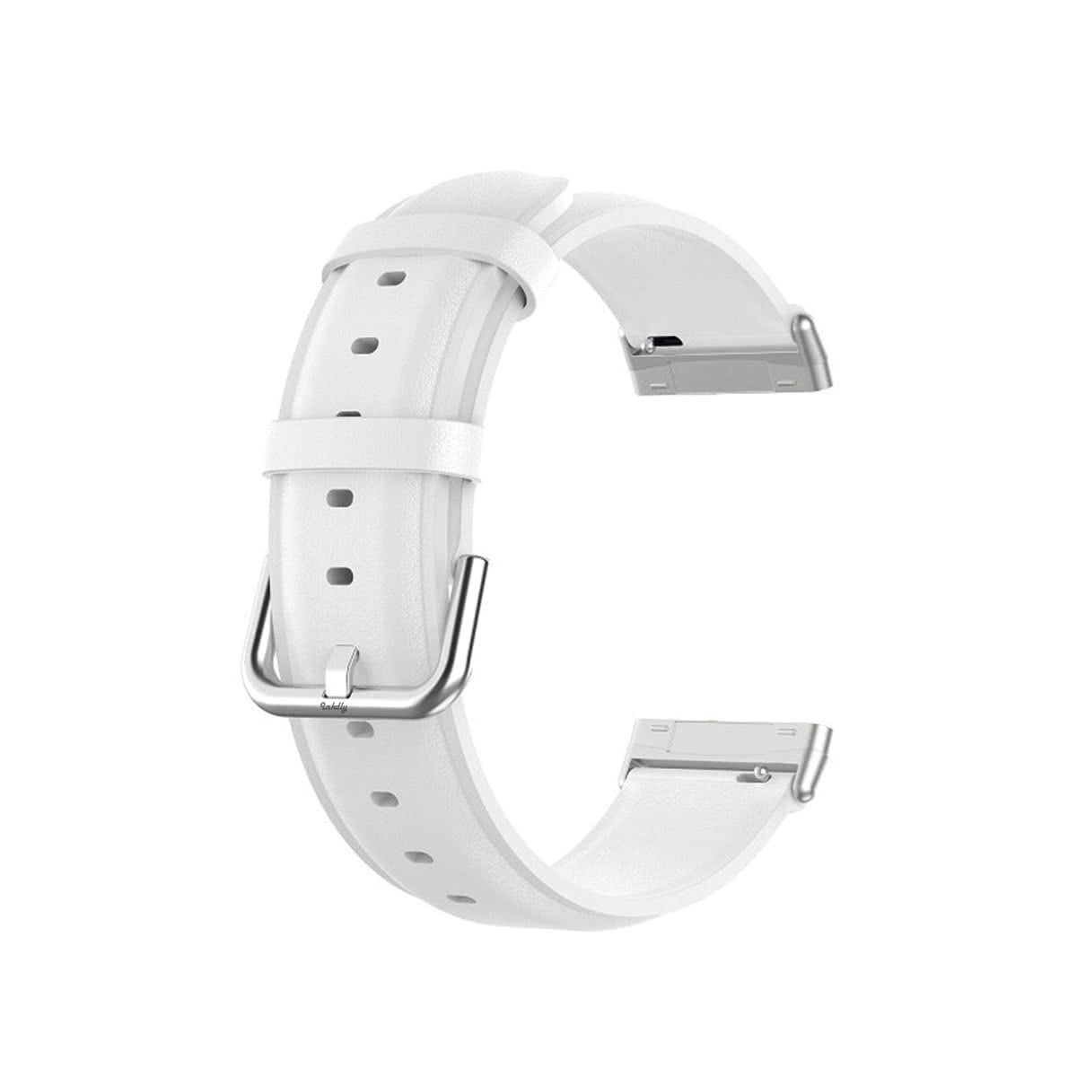 Leather Fitbit Versa 3 & Sense Band Replacement Strap White  