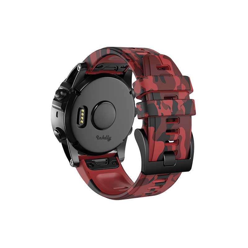 Garmin Band Replacement Straps with Quick Change (26mm) Camo Red  