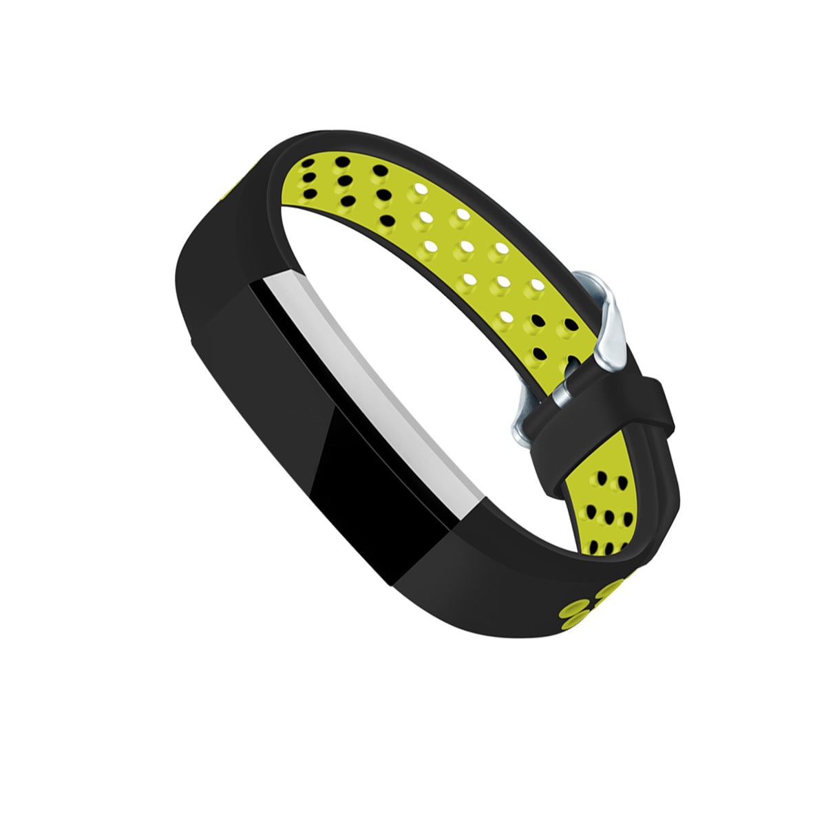 Airvent Fitbit Alta & HR Bands Replacement Strap with Buckle Black + Yellow Vents  