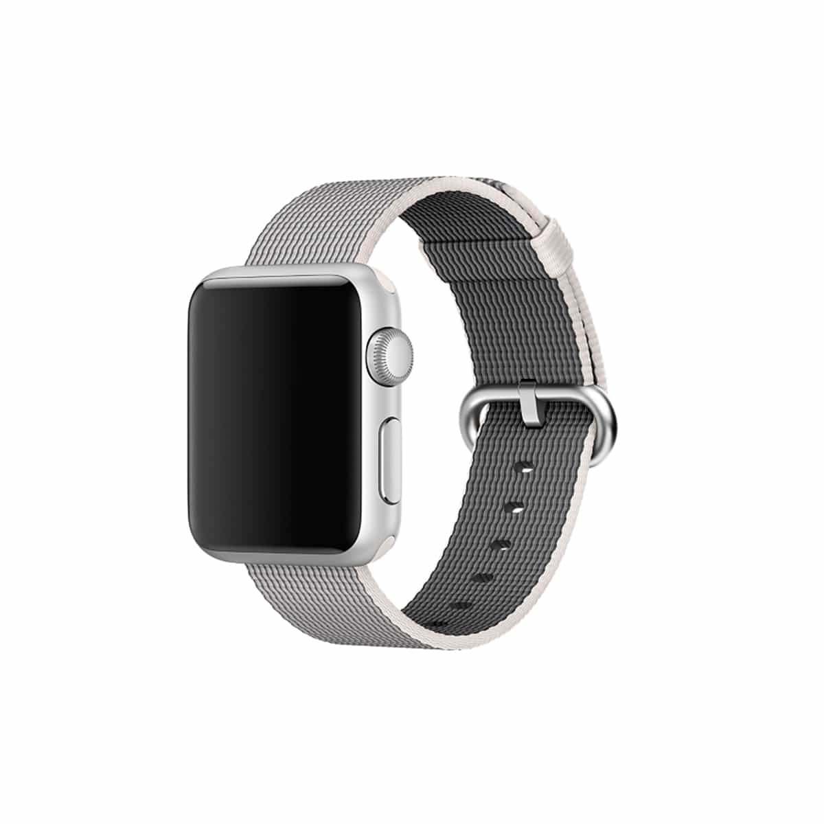 Apple Watch Woven Nylon Band Replacement Straps 38MM/40MM/41MM Grey & White 