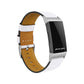 Leather Fitbit Charge 3 & Charge 4 Band Replacement Strap with Stainless Buckle White  
