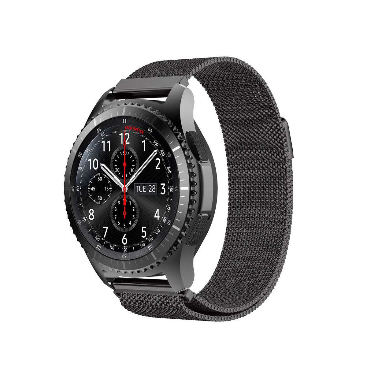 Milanese Samsung Gear S3 Band Replacement Magnetic Lock Classic & Frontier Black Night  