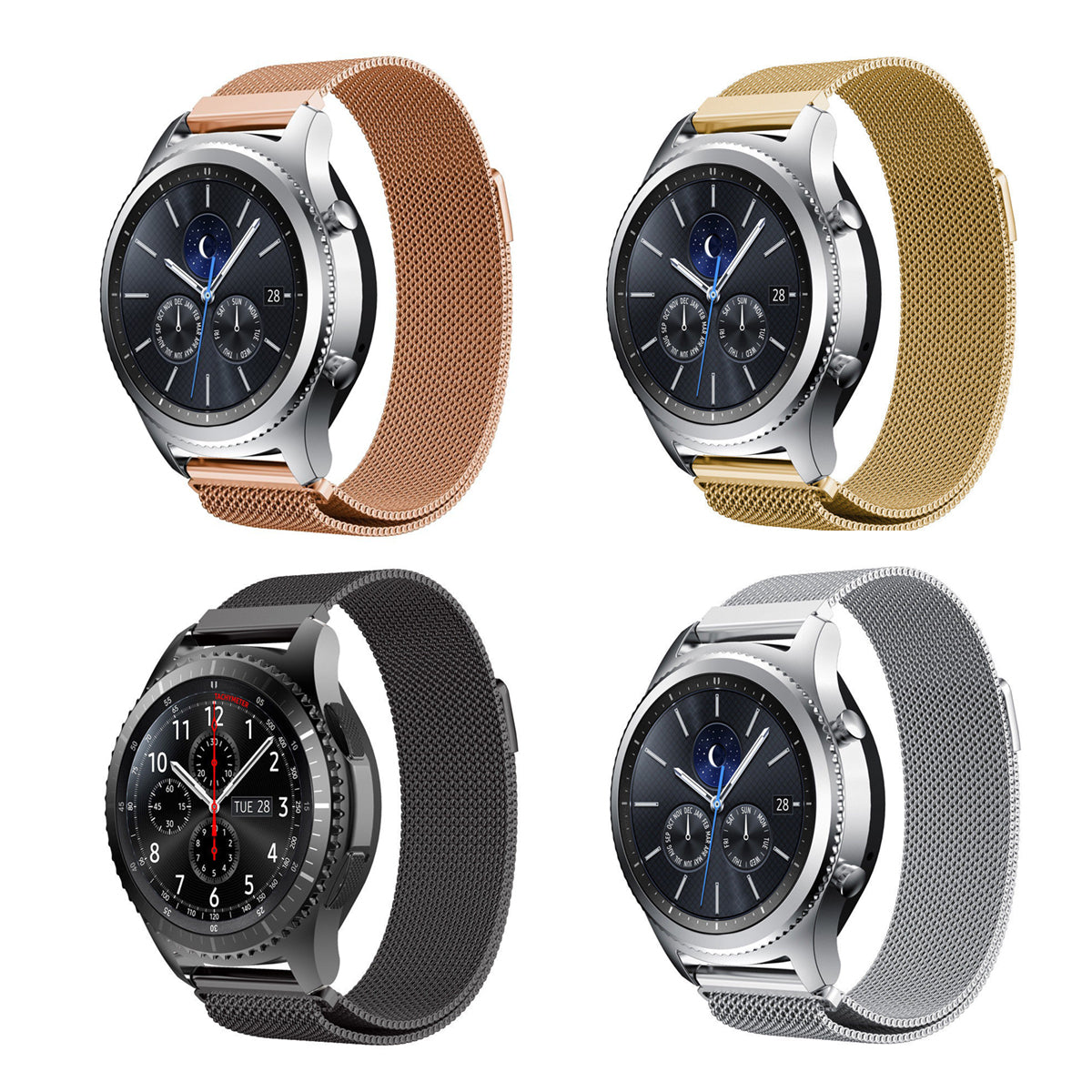 Milanese Samsung Gear S3 Band Replacement Magnetic Lock Classic & Frontier   
