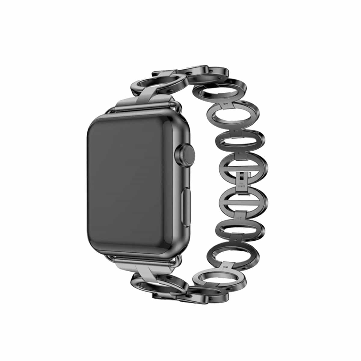 Luxe Designer Stainless Apple Watch Replacement Band 38MM/40MM/41MM Black Night 