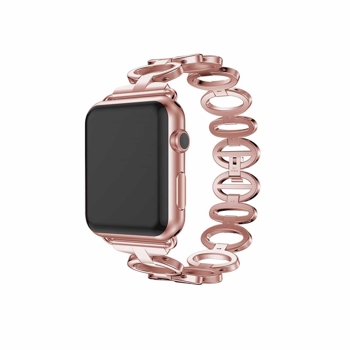 Luxe Designer Stainless Apple Watch Replacement Band 38MM/40MM/41MM Rose-Gold 