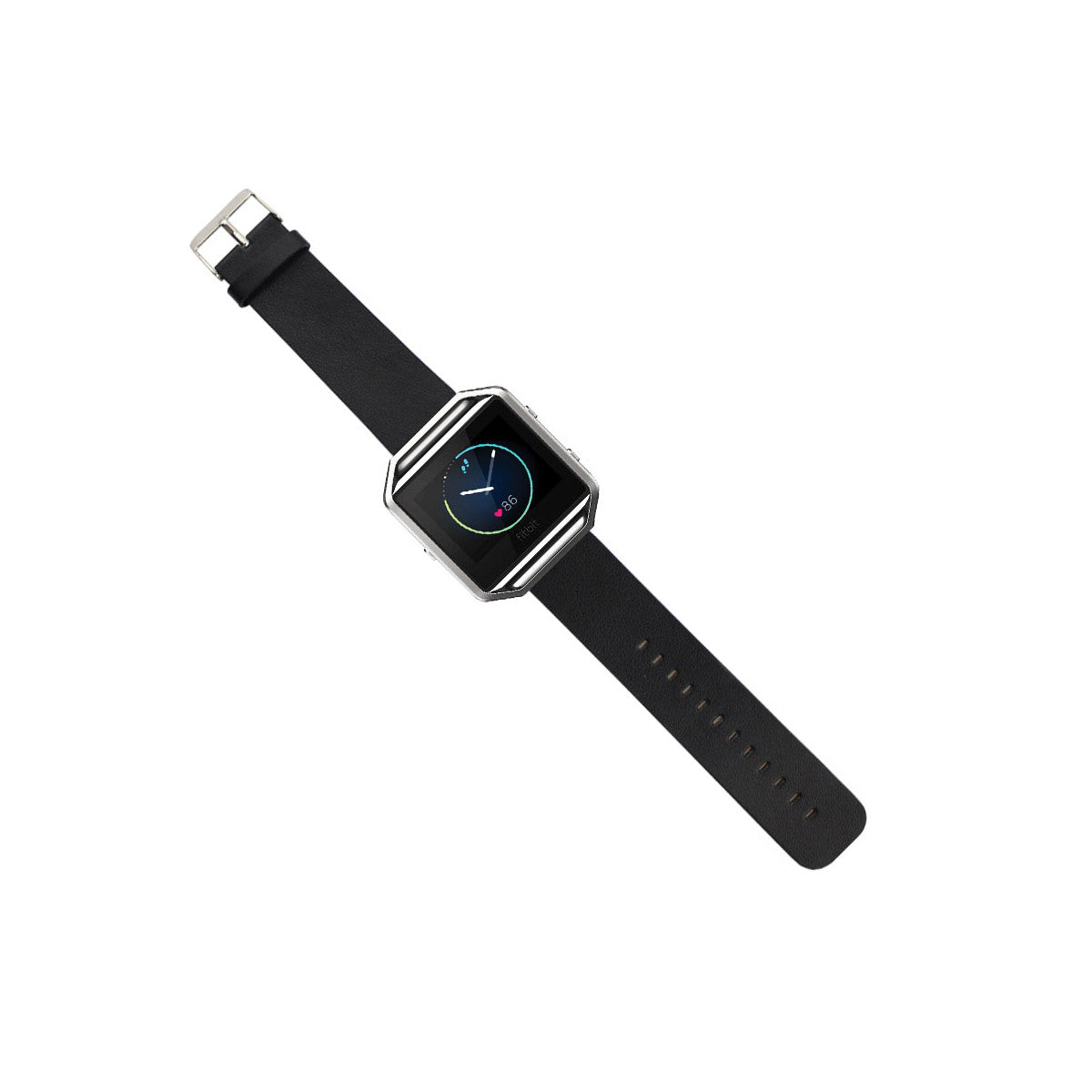 Leather Fitbit Blaze Band Replacement Strap With Stainless Buckle Black  