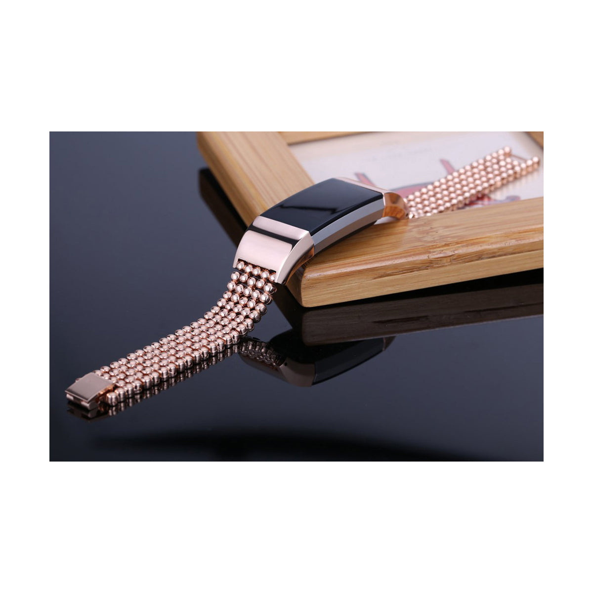 Dots Designer Stainless Fitbit Charge 2 Replacement Band Rose Gold  