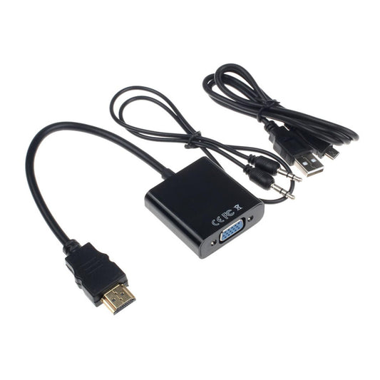 Mobile Mob HDMI to VGA Adapter With Audio 3.5mm Converter Default  