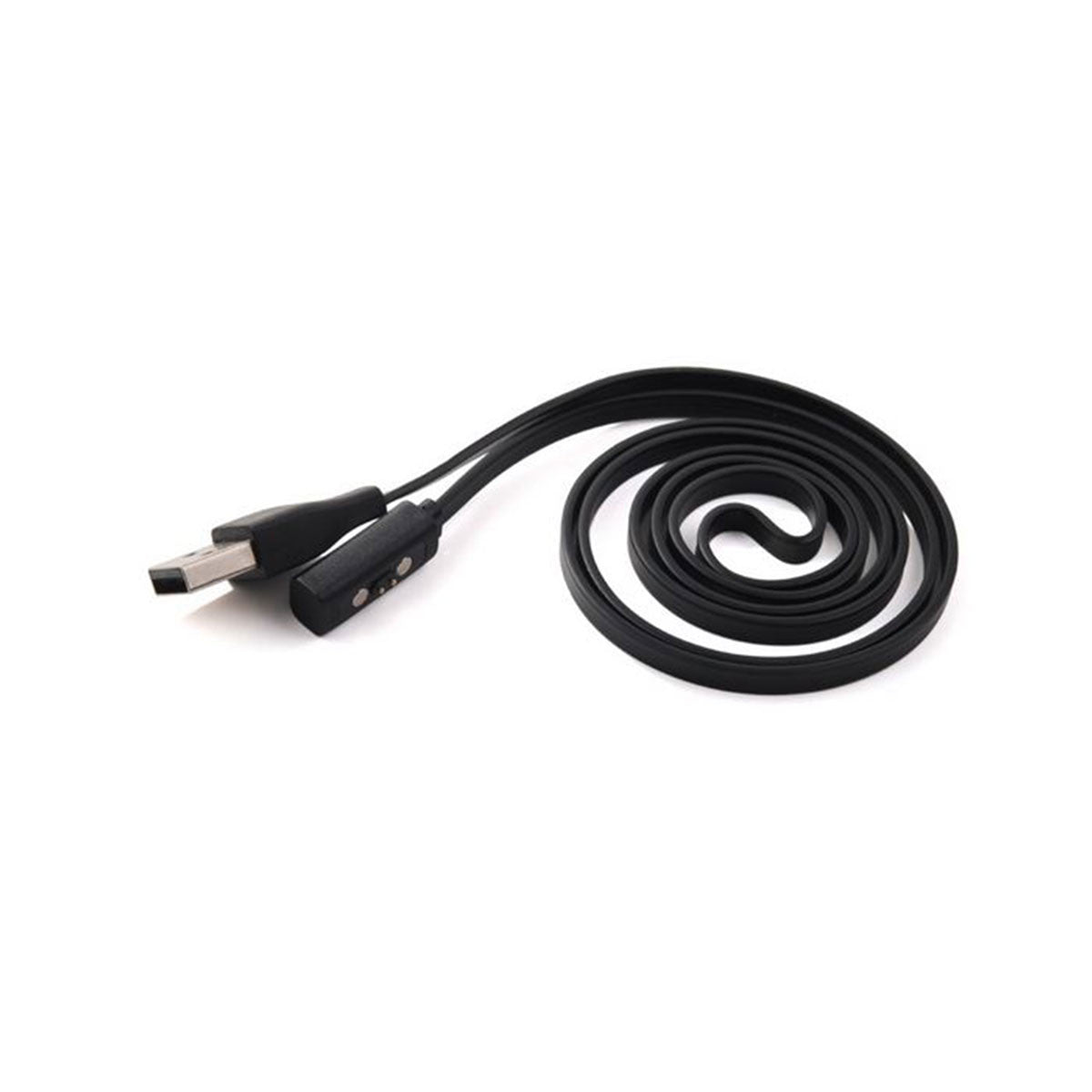 1m Pebble Time Steel Round Charging Cable Replacement Black  