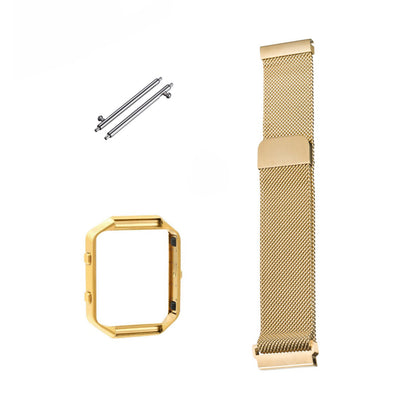 Milanese Fitbit Blaze Band Replacement Magnetic Lock With Frame Gold Honour  